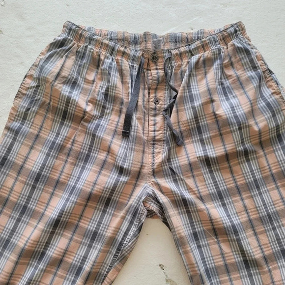 Cremieux 100% Cotton Man's XL Sleepwear Loungewear PJ Pants Orange Plaid AS IS. - Picture 9 of 14